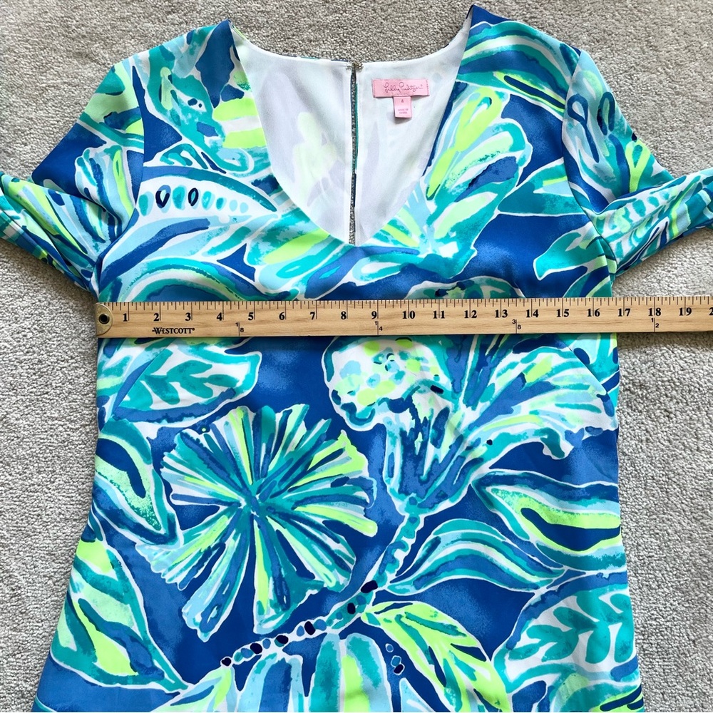 LILLY PULITZER Rosalia Dress Size 4 Mod 70s Retro Pretty - Picture 7 of 11